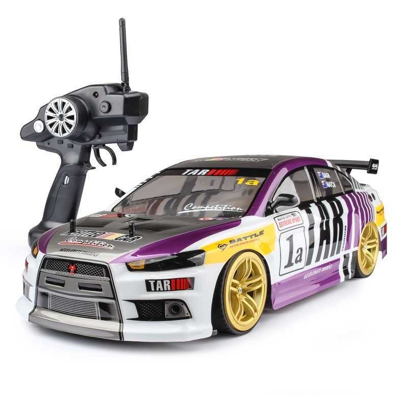 Electric/RC Car CSOC RC Racing Drift Car 70 km/h 1/10 Remote Control One Button Acceleration Dual Battery Large Off Road 4WD ToyL24