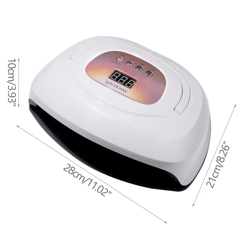 X8MAX 57 UV LEDs Professional 150W Nail Potherapy Machine Simulated Sunlight Nail Dryer Lamp Manicure Tool Salon Equipment 240719