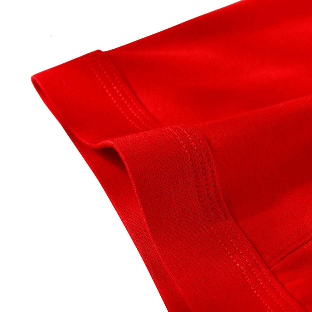 Pure Zodiac Red Medium Waist Men's New Year's Underwear, Pure Cotton U-convex Flat Corner Pants Designer Underwear Boxers for Men Designer P