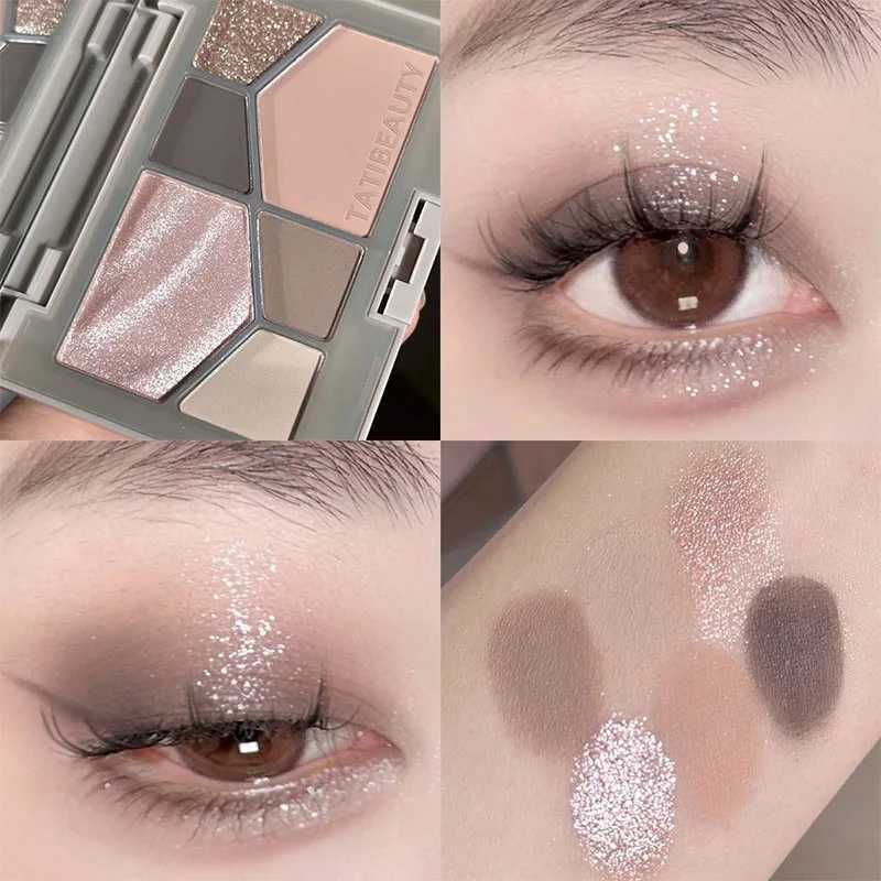 TATIBEAUTY Plain Matte Six Color Eyeshadow Plate Matte Bright Ground Color Original Plate Blush Highlight Contouring Body Plate zxx240720