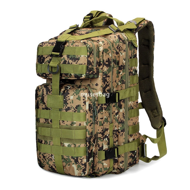 New Oxford Cloth Medium 3P Attack Tactical Backpack for Military Fans Outdoor Backpack CS Camouflage Bag 35L