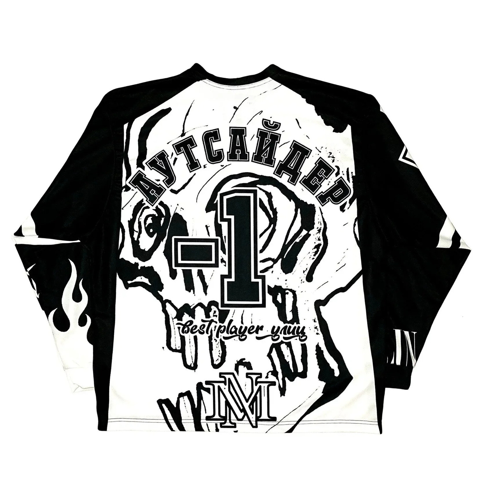 Y2K Hip-hop Trend Long Sleeved Classic T-shirt Street Clothing Gothic Fashion Loose Baseball Casual Retro Classic Clothing 240716