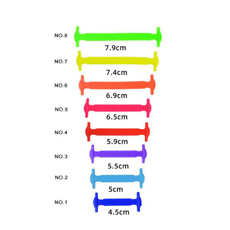 16 pcs/bag adult No Tie shoelace silicone elastic no tie shoe lace portable lazy shoelace