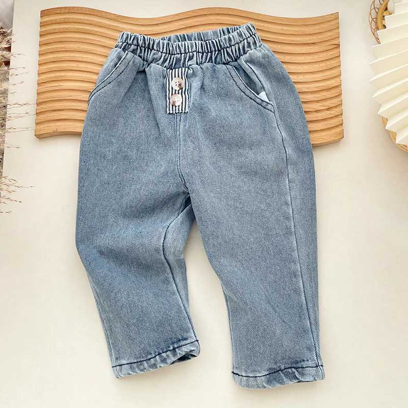 Spring children girls boys solid color jeans autumn casual children girls boys girlsW240718