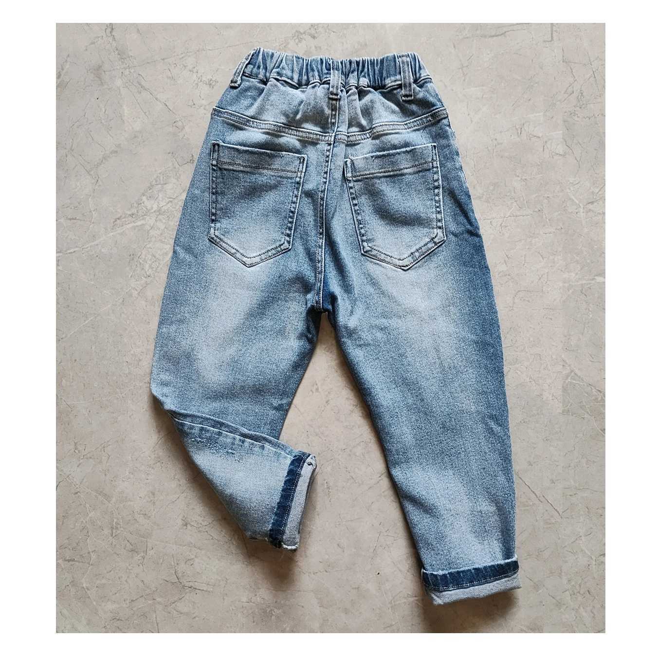 5-year childrens jeans Trouser elastic waist spring and autumn soft denim jeans childrens jeans 5109-13W240718