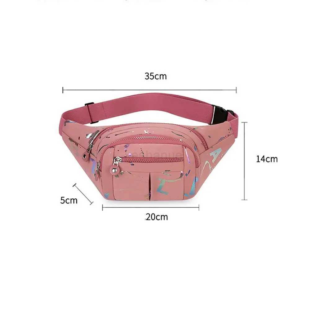 Hot Stamping Letters Waist Bags Multifuntional Waist Bags for Women Waterproof Oxford Casual Waist Packs Crossbody Chest BagsXJ240720