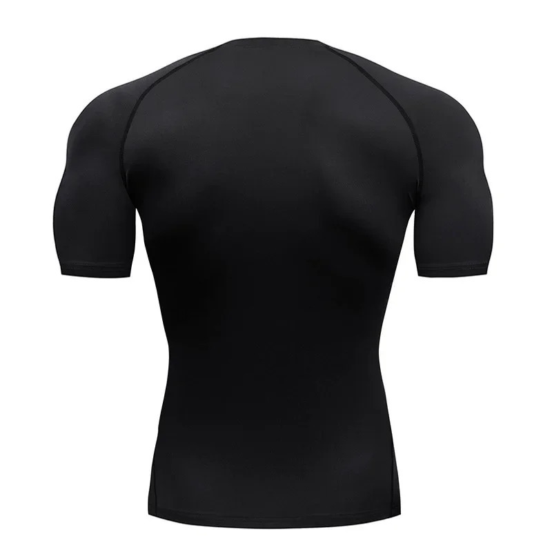 Compression Shirt Summer Mens TShirt White Short Sleeve Breathable Quick Dry Fitness Top Sports Long 240715