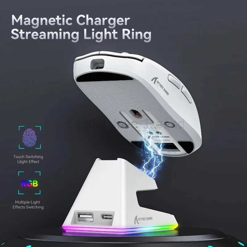 ATTACK SHARK X11 Lightweight Wireless Gaming Mouse Magnetic Charging Dock PAW3311 Optical Sensor 22000 DPI Optical MouseCL240720