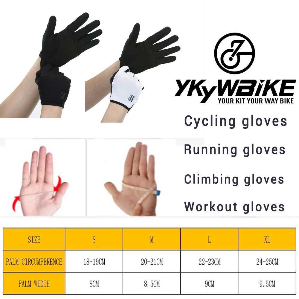 Sports Gloves YKYWBIKE Breathable Cycling Gloves Touch Screen Riding MTB Bike Bicycle Gloves Motorcycle Winter Autumn Bike Gloves z240720