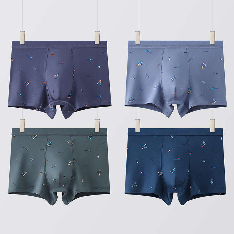 50 New Underwear Breathable Printed Four High Quality Leather Horse Cotton Men's Flat Corners Mutande Sexy Mens Boxers Designer Underwear Boxers 