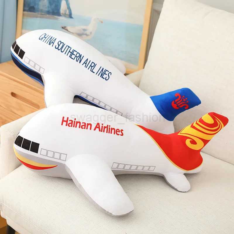 40cm 60cm 80cm Large Size Simulation Airplane Plush Toys Kids Sleeping Back Cushion Soft Aircraft Stuffed Decoration Dolls GiftB270720