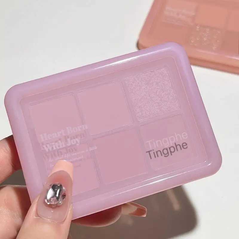New Pink Glitter Eyeshadow Palette Matte Shimmer Orange 6 Color Summer Ice Cream Color Eye Shadow Makeup Palette Korean Cosmetic zxx240720