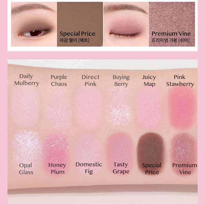 12color Eye Shadow Palette For Swollen Eyelids Matte Pearlescent eyeshadow pallete Long-lasting Natural Brightening Eyes Makeup zxx240720