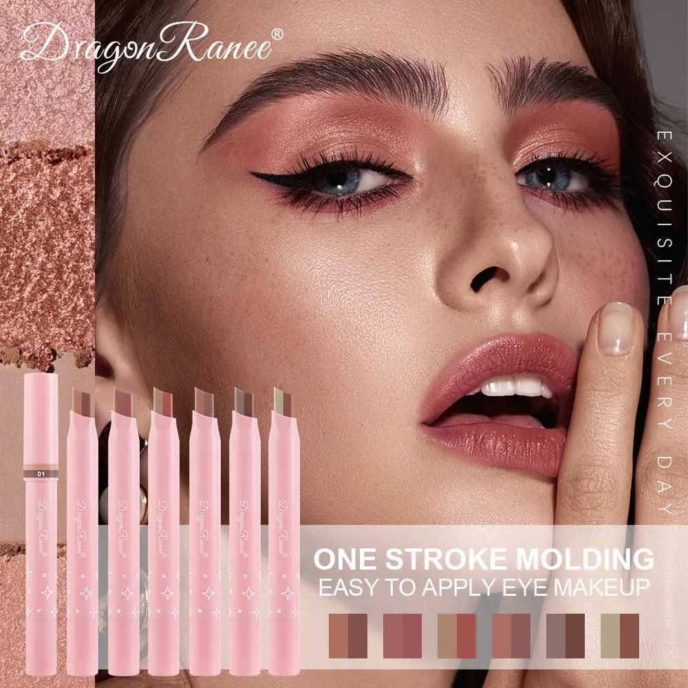 Dual Color Eyeshadow Stick Rotatable Gradient Eye Shadow Pen Pearlescent Glitter Shimmer Eye Pigments Powder Highlighter Makeup zxx240720
