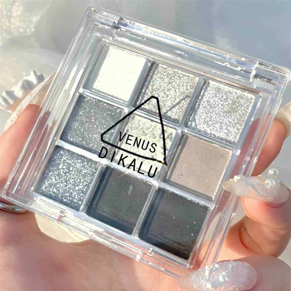 9 Colors Matte Dark Smoky Color Eyeshadow Silver Grey Pearlescent Glitter Festive Makeup Eye Shadow Palette Portable Cosmetic zxx240720