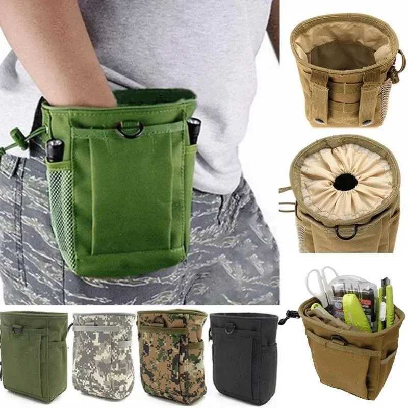 600D Nylon Portable Recycling Bag Outdoor Molle Pouch Military Backpack Hanging Bag Waist Sports Hunting Tactical BagXJ240720