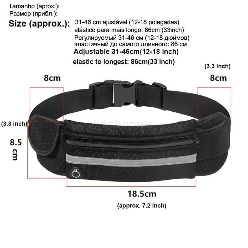 Sport Running Waterproof Fanny Pack Waist Belt Belly Bum Hip For Men Women Bag Male Female Handbag Kangaroo Banano Phone BananaXJ240720