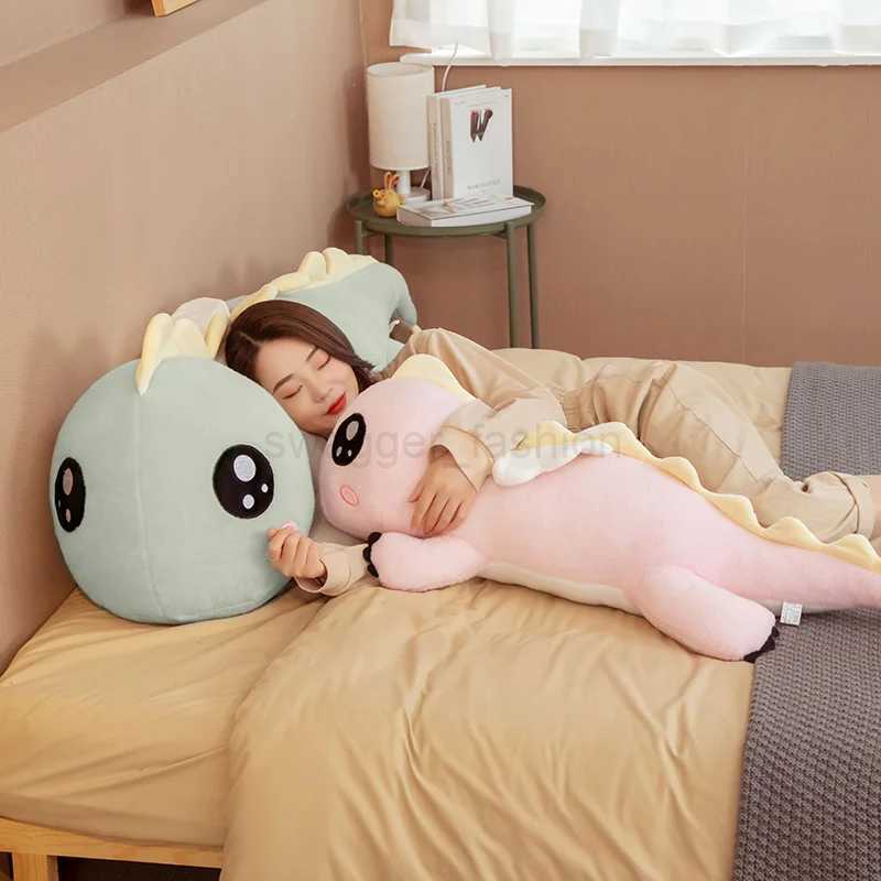 Huggable Big Long Cute Dinosaur Plush Toy Soft Cartoon Animal Angel Stuffed Doll Boyfriend Pillow Kids Girl Birthday Gift DecorB270720