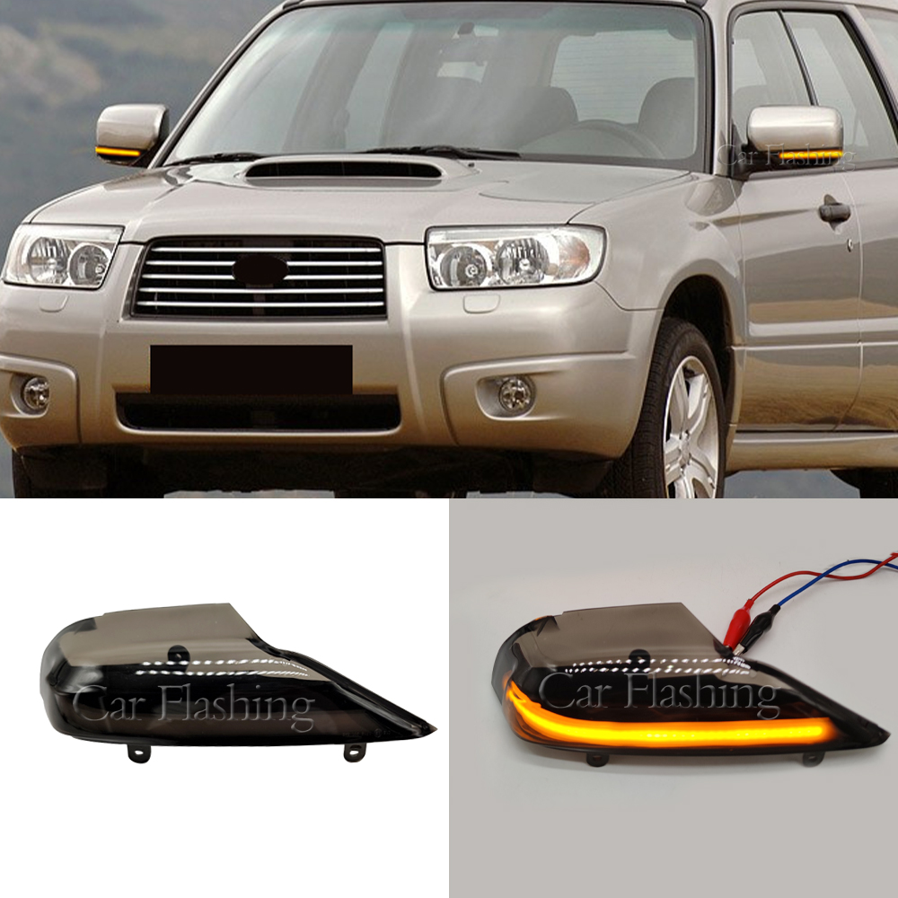 For Subaru Forester Outback Legacy 2003-2008 Rearview Mirror Repeater Lamp Dynamic LED Mirror Turn Signal Indicator Light