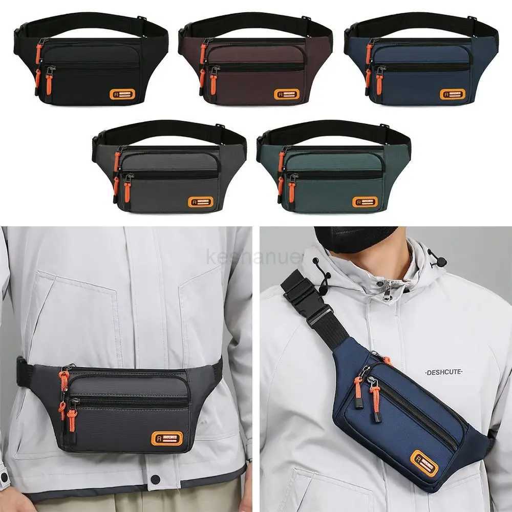 Men Nylon Waist Bag Large-capacity Anti-theft Business Cashier Wallet Waterproof Outdoor Travel Sports Mobile Phone BagXJ240720