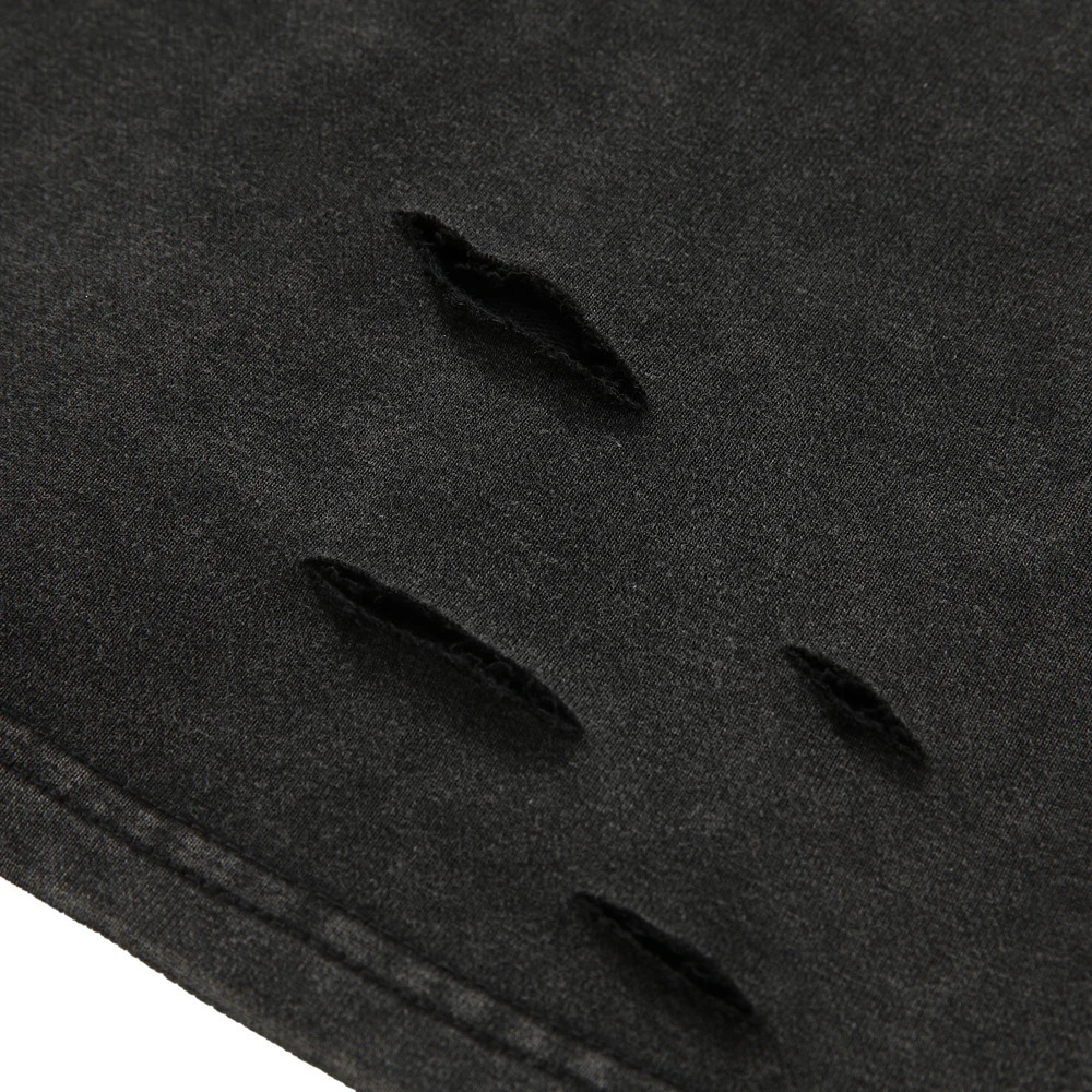 Ripped Goth T Shirts Men Vintage Long Sleeve Oversized T-shirts Fairy Grunge Y2k Men Clothes Harajuku Anime Streetwear Tops Tees 240716