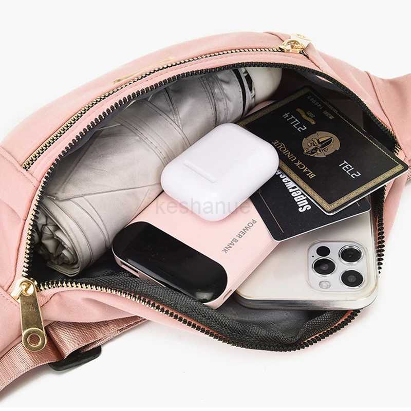 New Women Waist Bags for Women Oxford Leisure Color Chest Bag Shoulder Crossbody Waist Bags Handbags Female Messenger Belt BagsXJ240720