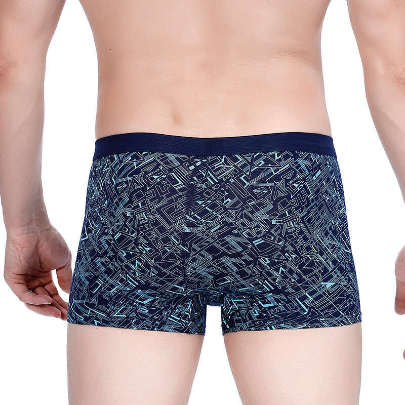 Printed with Seamless Waist and Flat Underwear, Men's Printed Four Corner U-shaped Convex Underwear Mens Boxers Boxer Panties Boxers for Men Shor