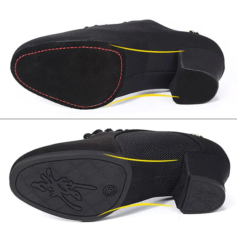 Latin Ballroom Dance Shoes Women Tango Jazz Salsa Dancing High Heels Training Shoe Girls Ladies Modern Social Dance Sneakers 240708