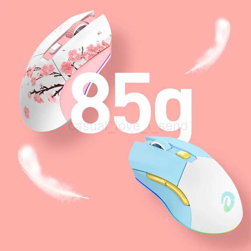 DAREU Dual Modes Gamer Mouse RGB 2.4G Wireless Wired Gaming Mice Built-in 930mAh Recharging Battery with Macro Set for PC LaptopCL240720