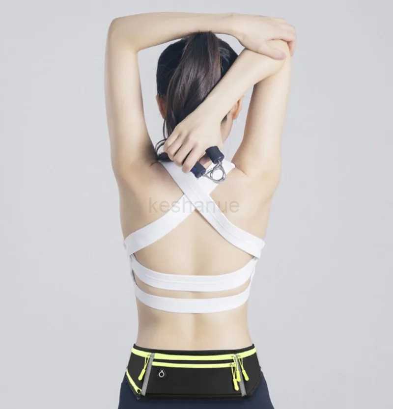 Sport Running Waist Bag For Women Men Waterproof Comfortable Gym Fanny Bag Safty Reflective Tape Cycling Phone Case Running BeltXJ240720