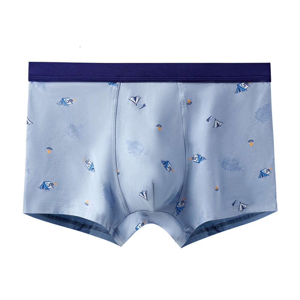 50S Breathable and Comfortable 3A Antibacterial Crotch Men's Flat Angle Pants U Convex Trendy Printed Pure Cotton Underwear Men Mutande Men Under