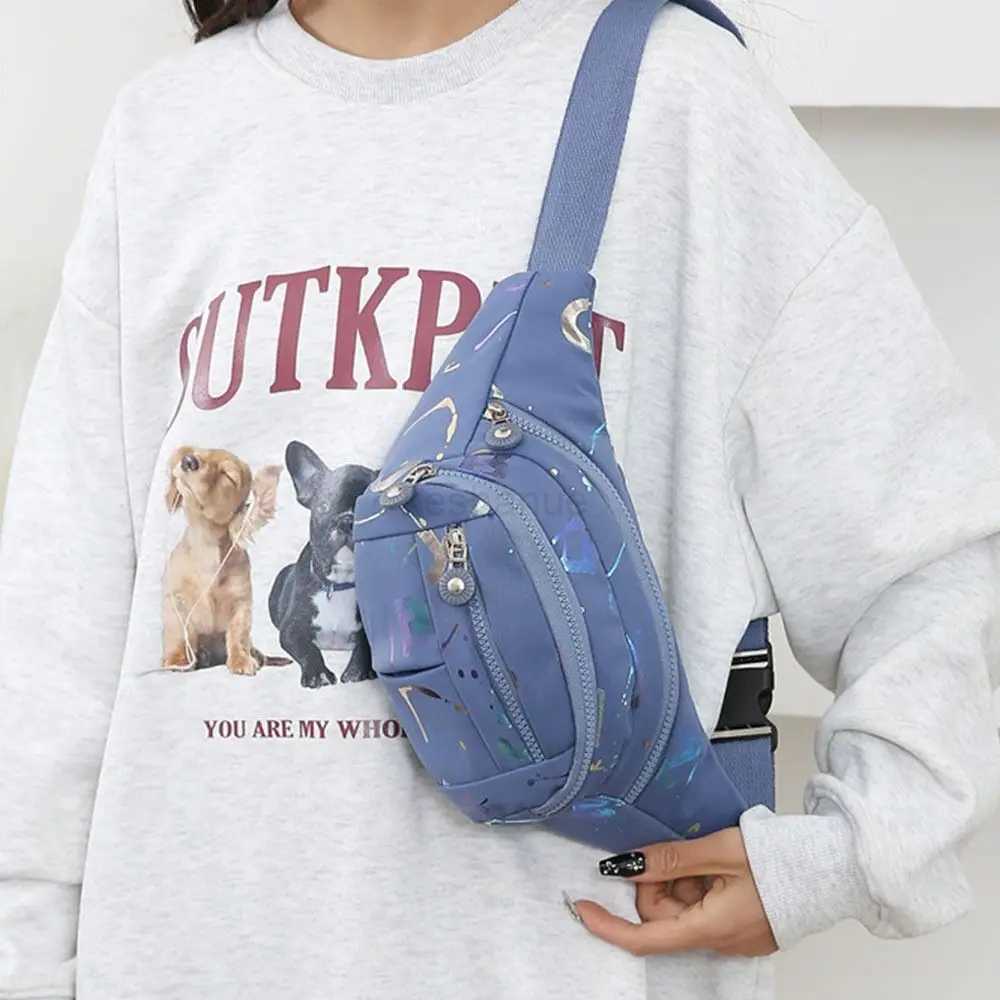 Hot Stamping Letters Waist Bags Multifuntional Waist Bags for Women Waterproof Oxford Casual Waist Packs Crossbody Chest BagsXJ240720