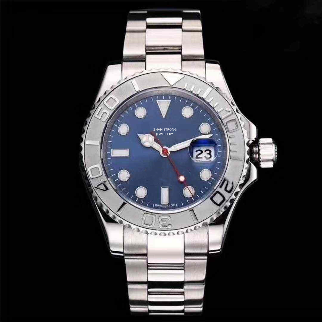 Classic Fashion Designer Mens Watches Automatic Mechanical High Quality Watch Top Lux Waterproof 40MM YACH Man Wristwatches Stainless Steel Rubber Strap Watch