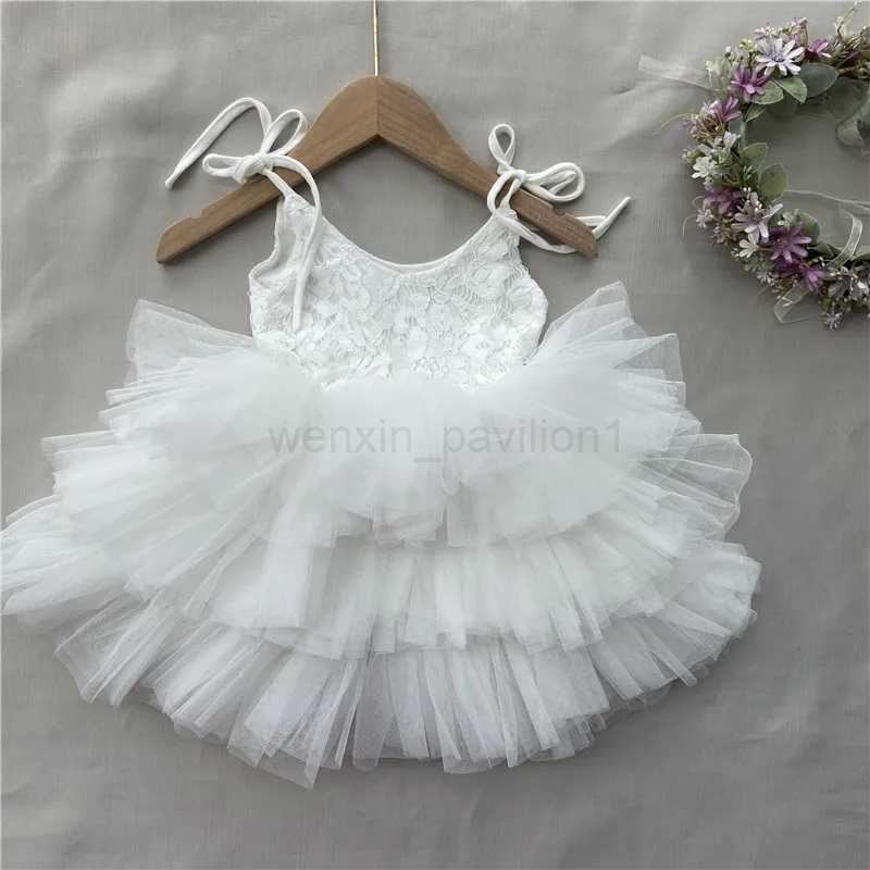 Toddler Girls Lace Tutu Dress for Kids Lovely Layers Lolita Costume Fashion Baby Birthday Party Gown Boutique WearXJ240720