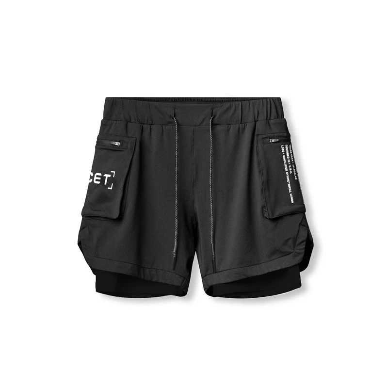 Sport Shorts Men Sportswear Double-deck Running Shorts 2 In 1 Beach Bottoms Summer Gym Fitness Training Jogging Short Pants M240720