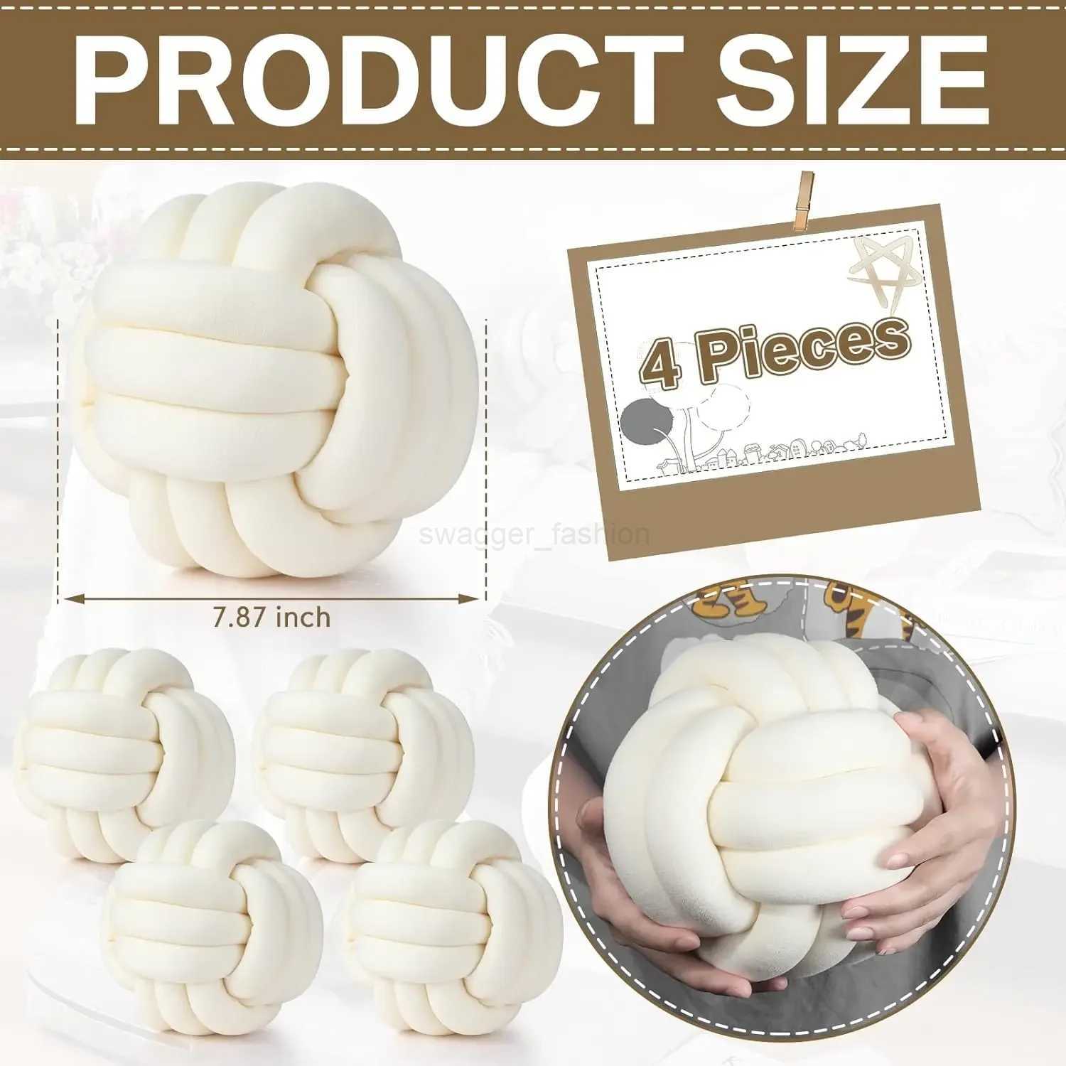 Aesthetic Cushion for Home Room Sofa Car Office Decor Knot Ball Pillow Round Decorative Pillow Throw Plush Floor Pillow LumbarB270720
