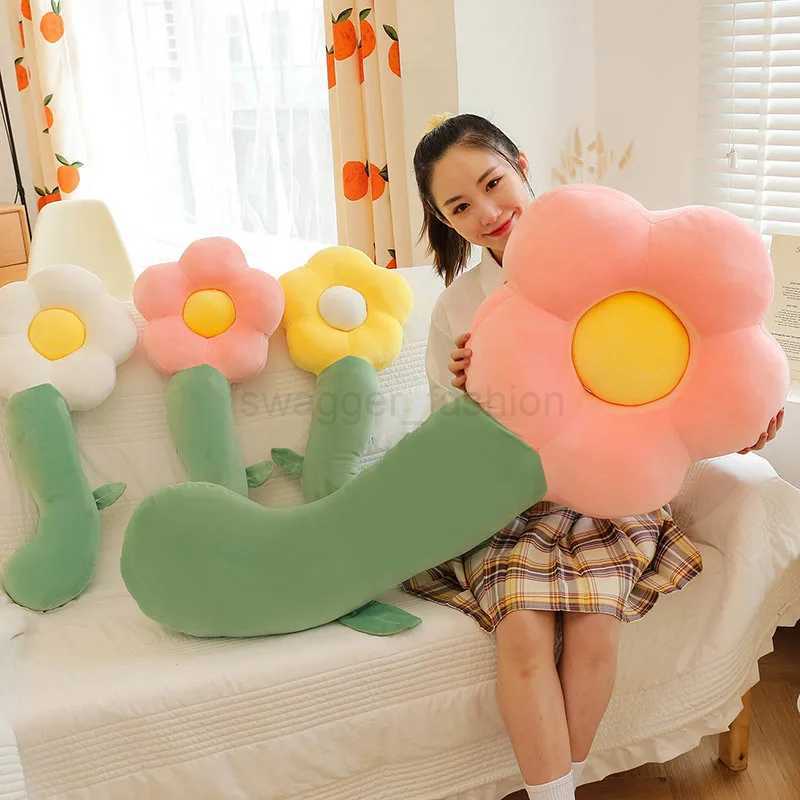 Giant Flower Plush Toy Pillow Creative Large Plush Doll Soft Flower Decorative Stuffed Throw Pillow Sleeping Back Cushion GiftsB270720