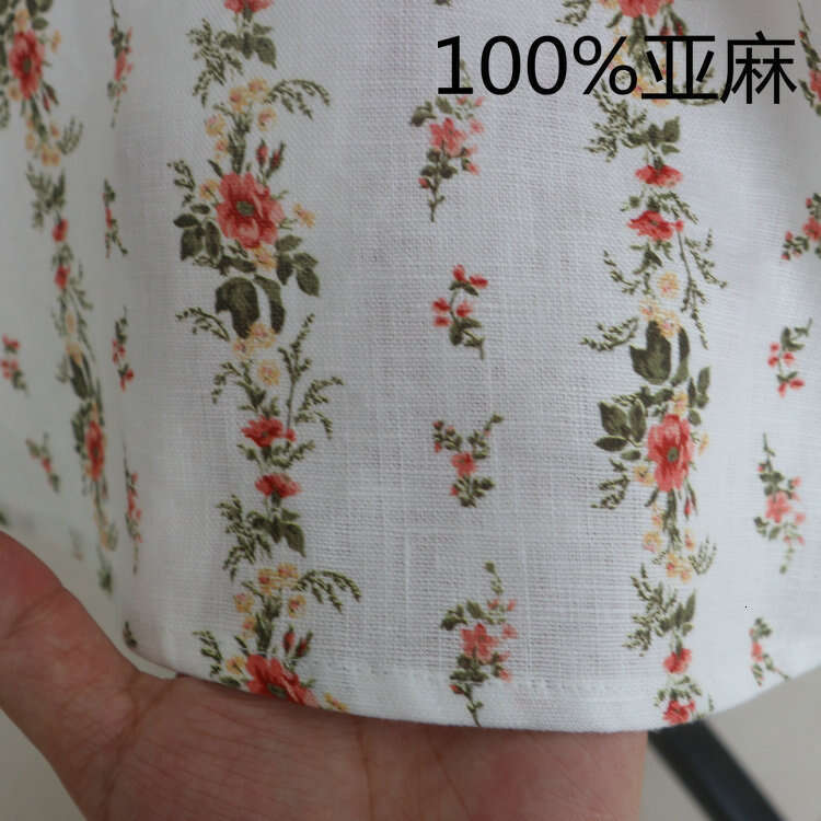 Ref Flax Floral Sleeveless Long Dress for Slimming and Waist Cinching Summer New French Women S Clothing Sexy Waist Temperament BOHO DRESS Round Neck 