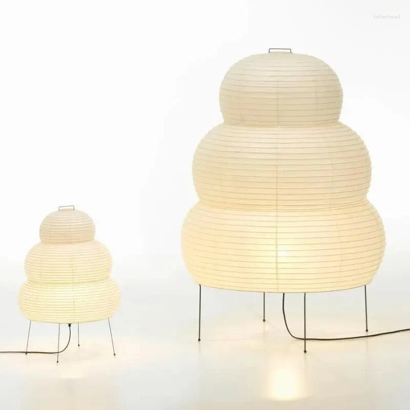 Lamps Table Japanese-style LED Rice Paper Lamp Noguchi Three-tone Light Eye Protection Japanese Living Room El Bedroom Bed
