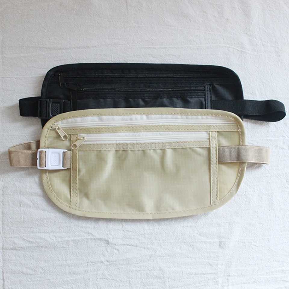 1Pc Invisible Travel Waist Packs Waist Pouch for Passport Money Belt Bag Hidden Security Wallet Casual Sports Bag For Men WomenXJ240720