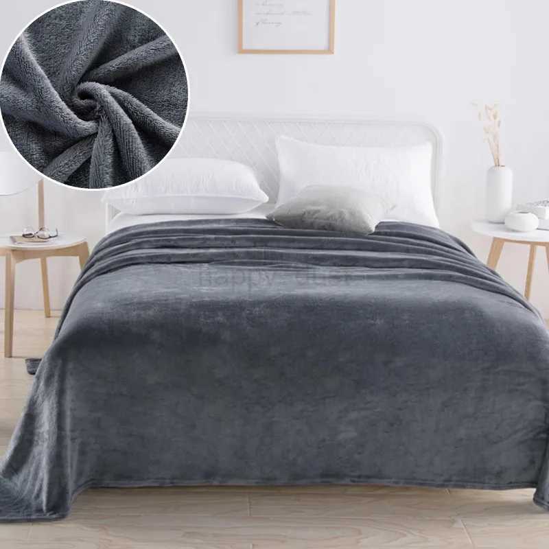 Solid Color Summer Blanket cobertor Skin-friendly Plaid 70x100 Nap Blankets for Car/Office Home Plush Bedspreads Queen SizeCL240720