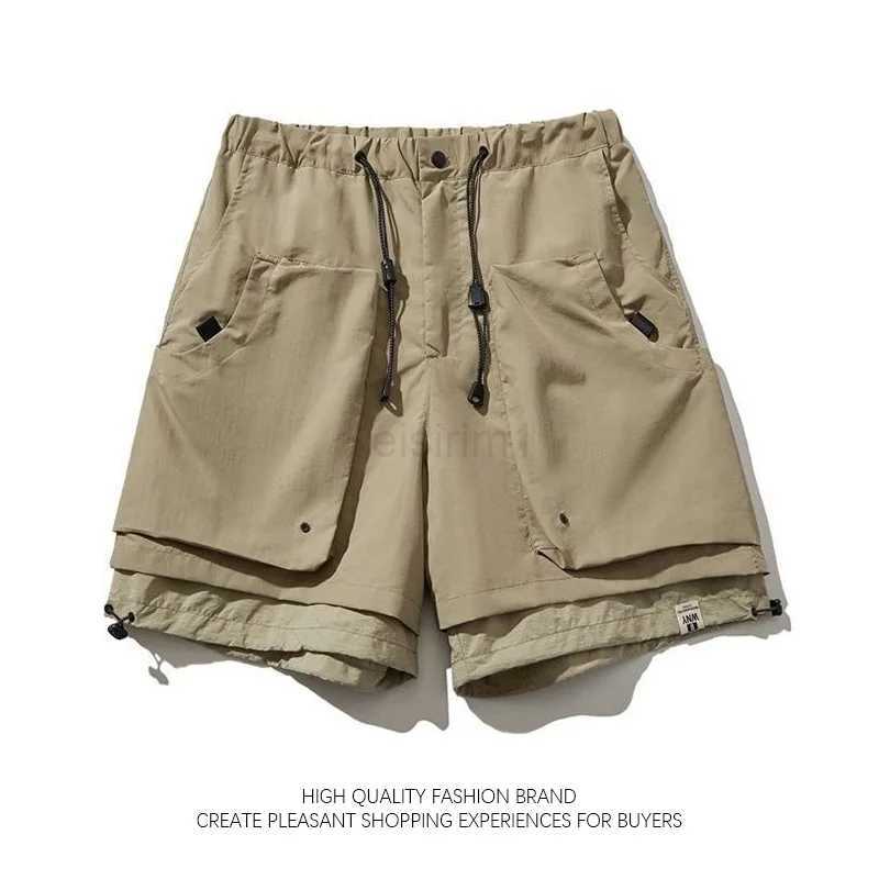 Summer Cargo Pants Men WOMen Casual Safari Short Joggers Pocket Waterproof Workwear Shorts Japanese Streetwear Capris M240720
