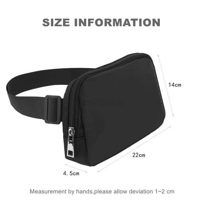 Unisex Chest Bags Waist Packs Sports Running Nylon Solid Zipper Bag Crossbody Chest Bags Handbags All-match Messenger Belt BagsXJ240720