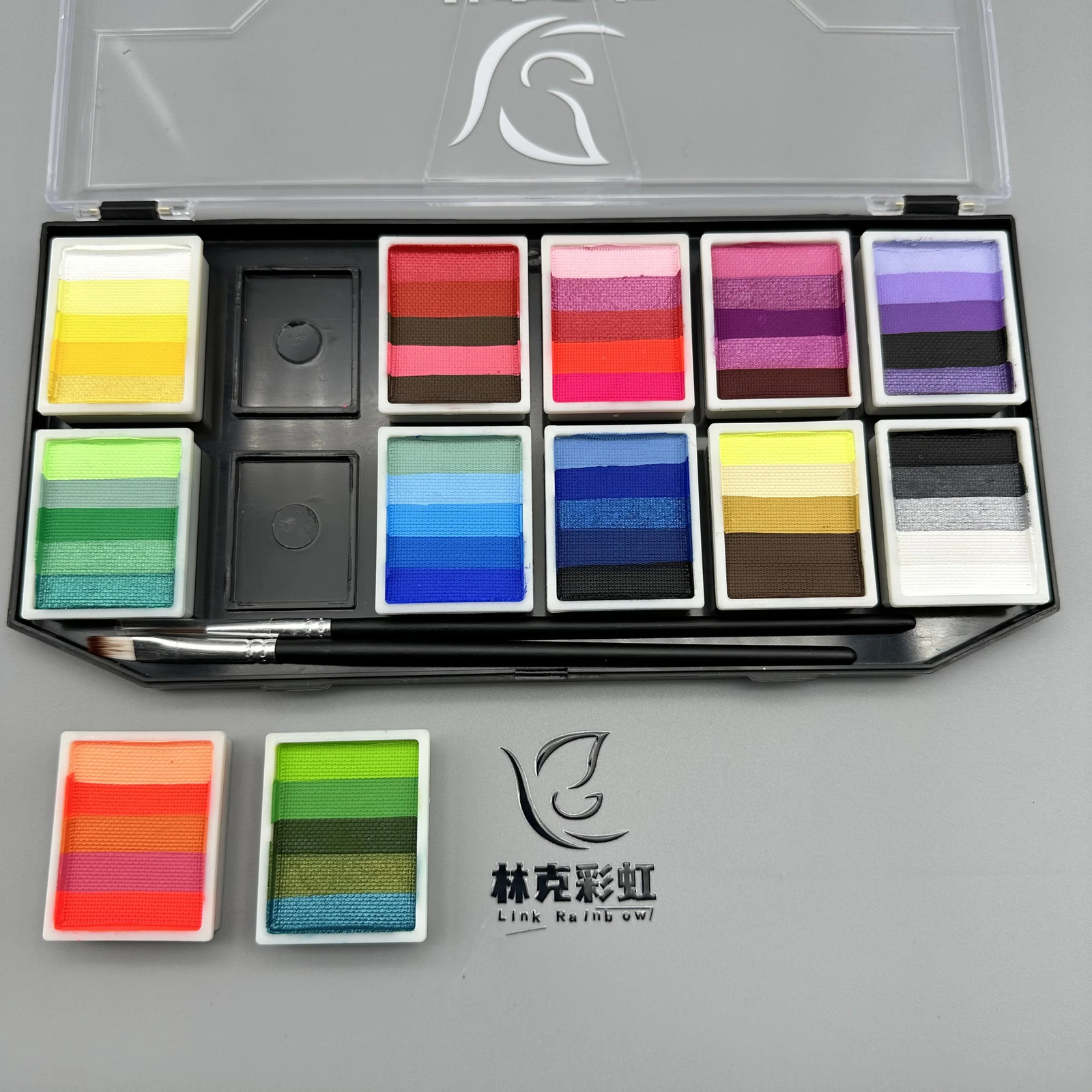12 color human facial painting set Halloween stage makeup water-based painting cream high saturation body painting cream 240712