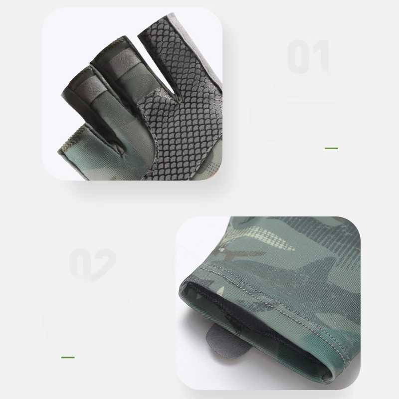 Sports Gloves Fishing Gloves Half Finger Sun Protection Cycling Gloves Fitness Gym Sun Glove for Women Men Outdoor Sports Breathable Anti-Slip z240720