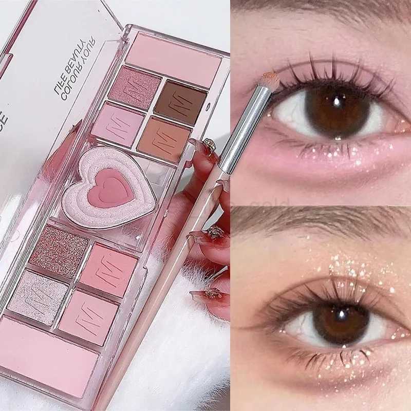 12 Colors Eyeshadow Palette Nude Natural Glitter Pink Low Saturation Eye Shadows Pallet Delicate Lasting Eye Makeup Cosmetics zxx240720