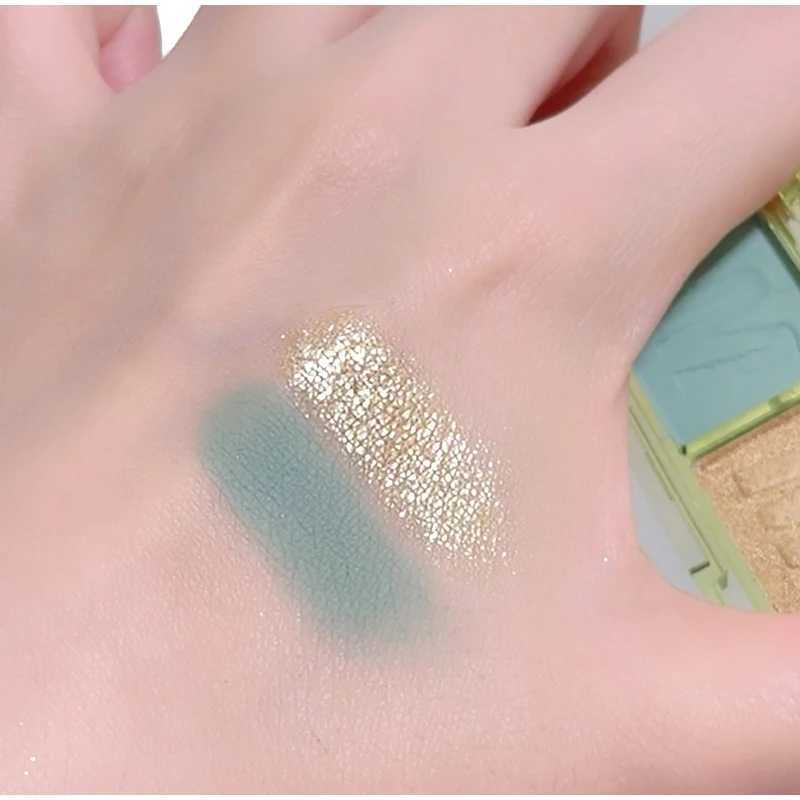 Two-tone Eyeshadow Palette Pearl Matte Mint Green Eyes Socket Painting Shadow Pigment Powder Eye Contour Korean Makeup Cosmetics zxx240720