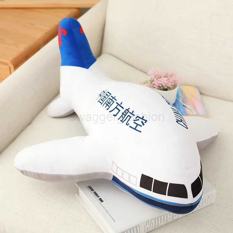 40cm 60cm 80cm Large Size Simulation Airplane Plush Toys Kids Sleeping Back Cushion Soft Aircraft Stuffed Decoration Dolls GiftB270720