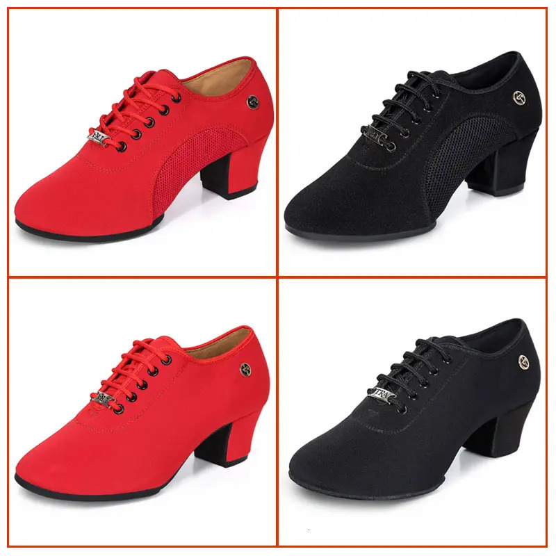 Latin Ballroom Dance Shoes Women Tango Jazz Salsa Dancing High Heels Training Shoe Girls Ladies Modern Social Dance Sneakers 240708