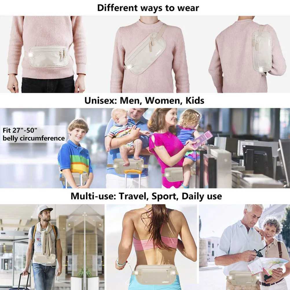 Invisible Travel Waist Packs Pouch for Passport Money Belt Bag Hidden Security Wallet Gift Travel Bag Chest Pack Money Waist BagXJ240720